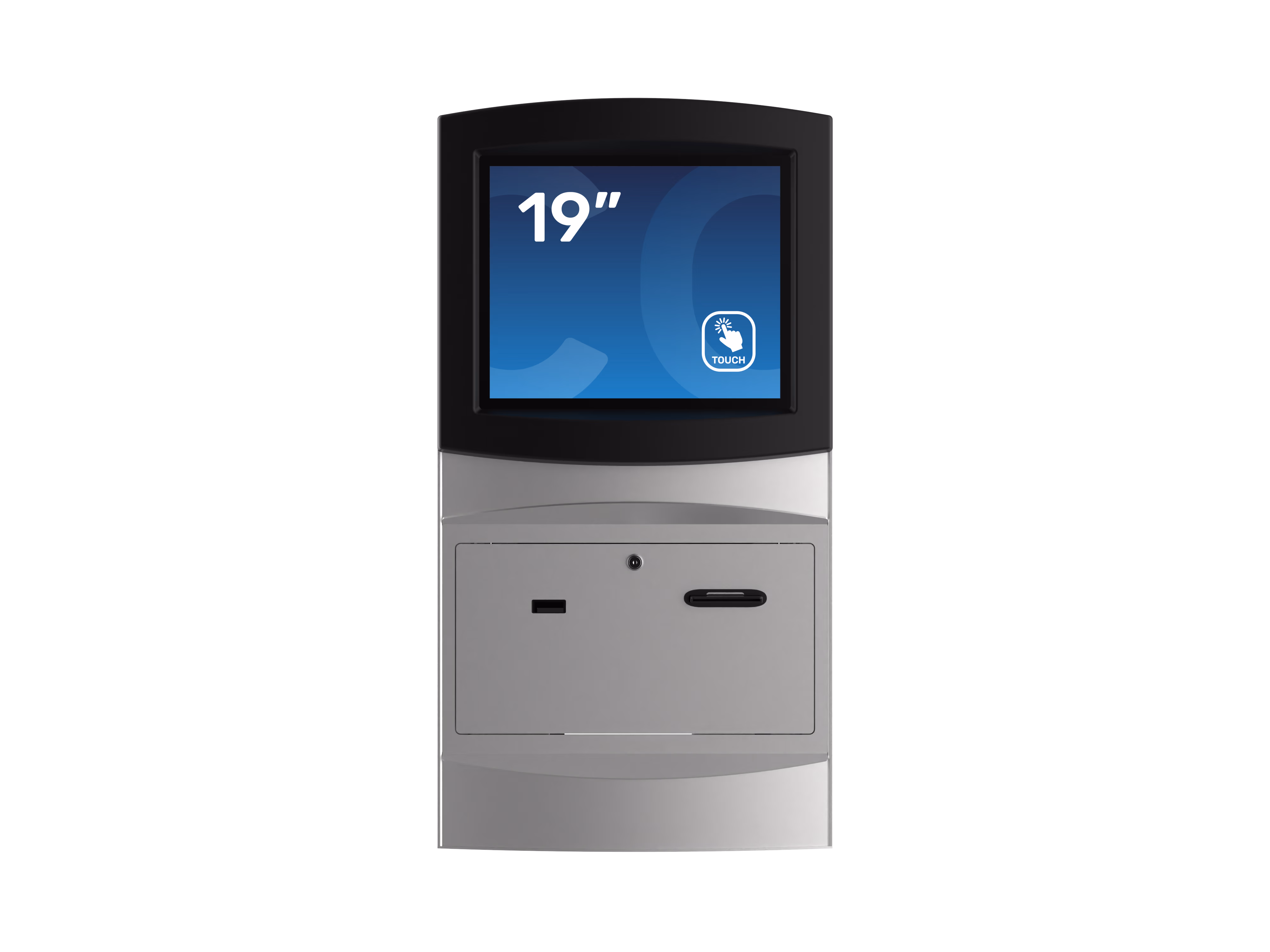 Flexi Wall – angled front view of the kiosk