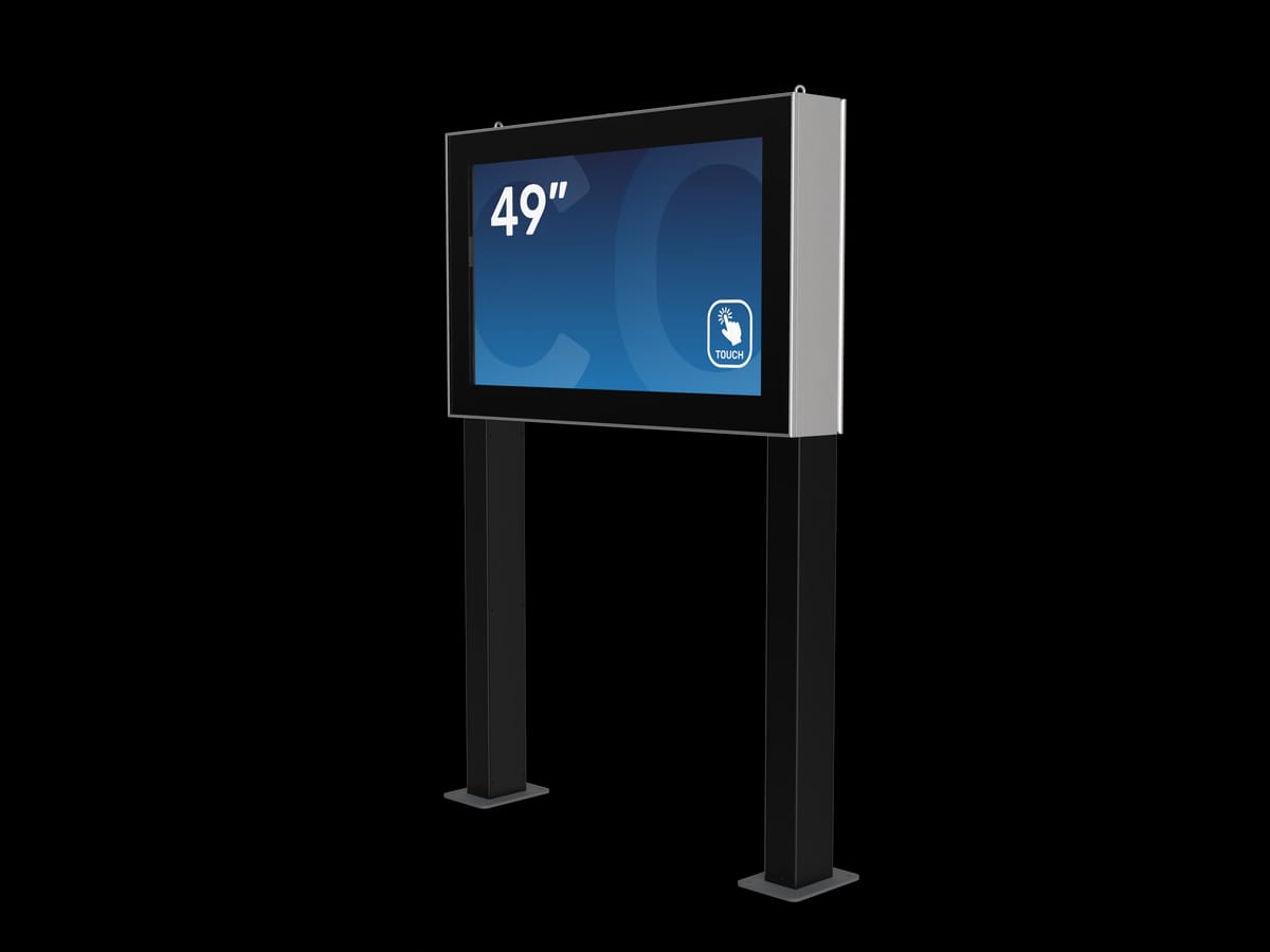 Dura Outdoor Legs – straight front view with touchscreen