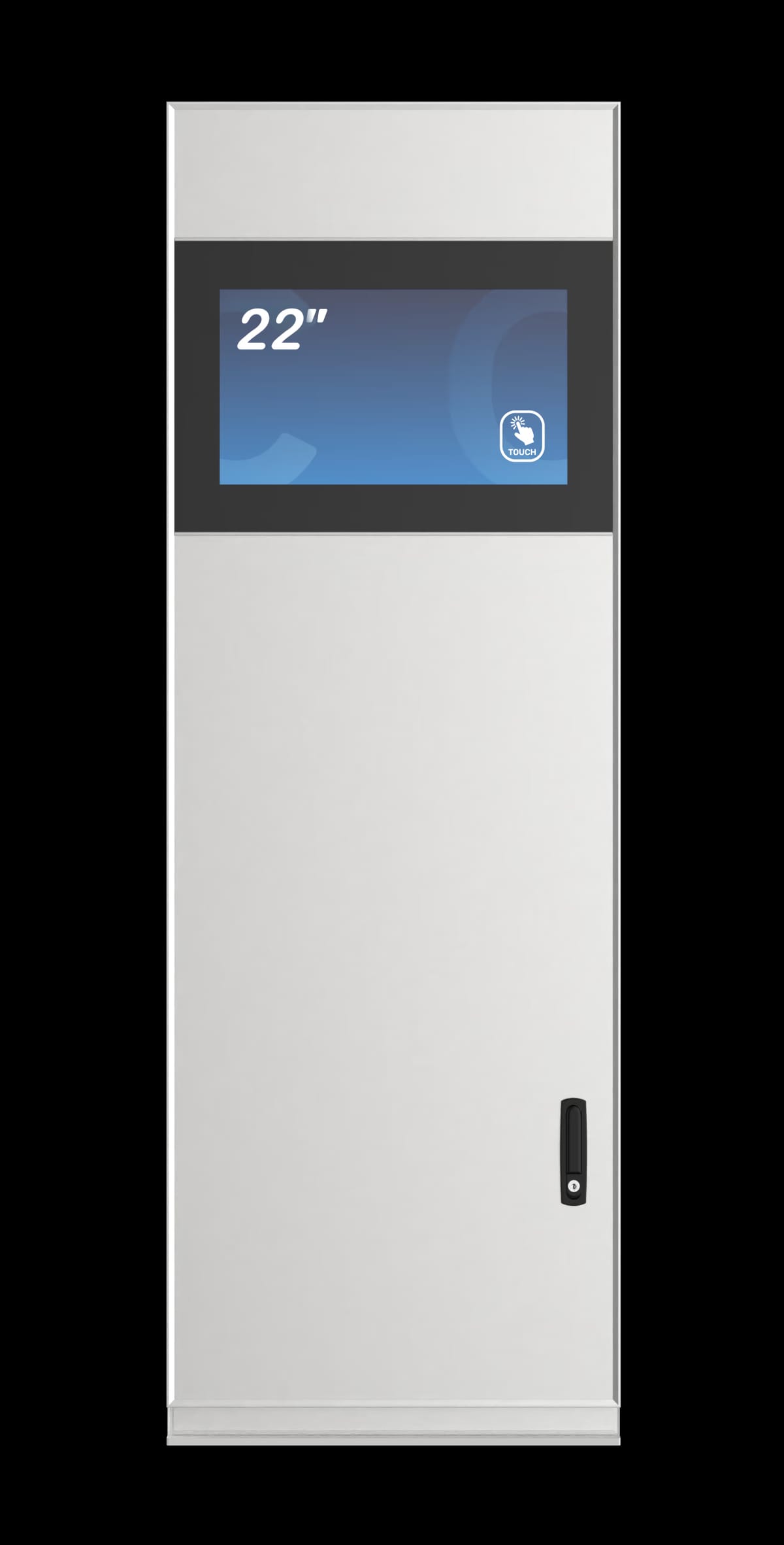 Flexi Outdoor – angled front view of the kiosk