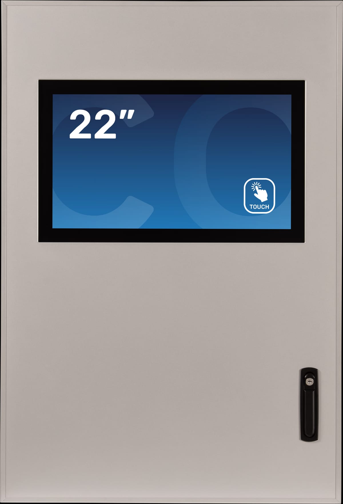 Flexi Outdoor Wall – angled front view of the kiosk