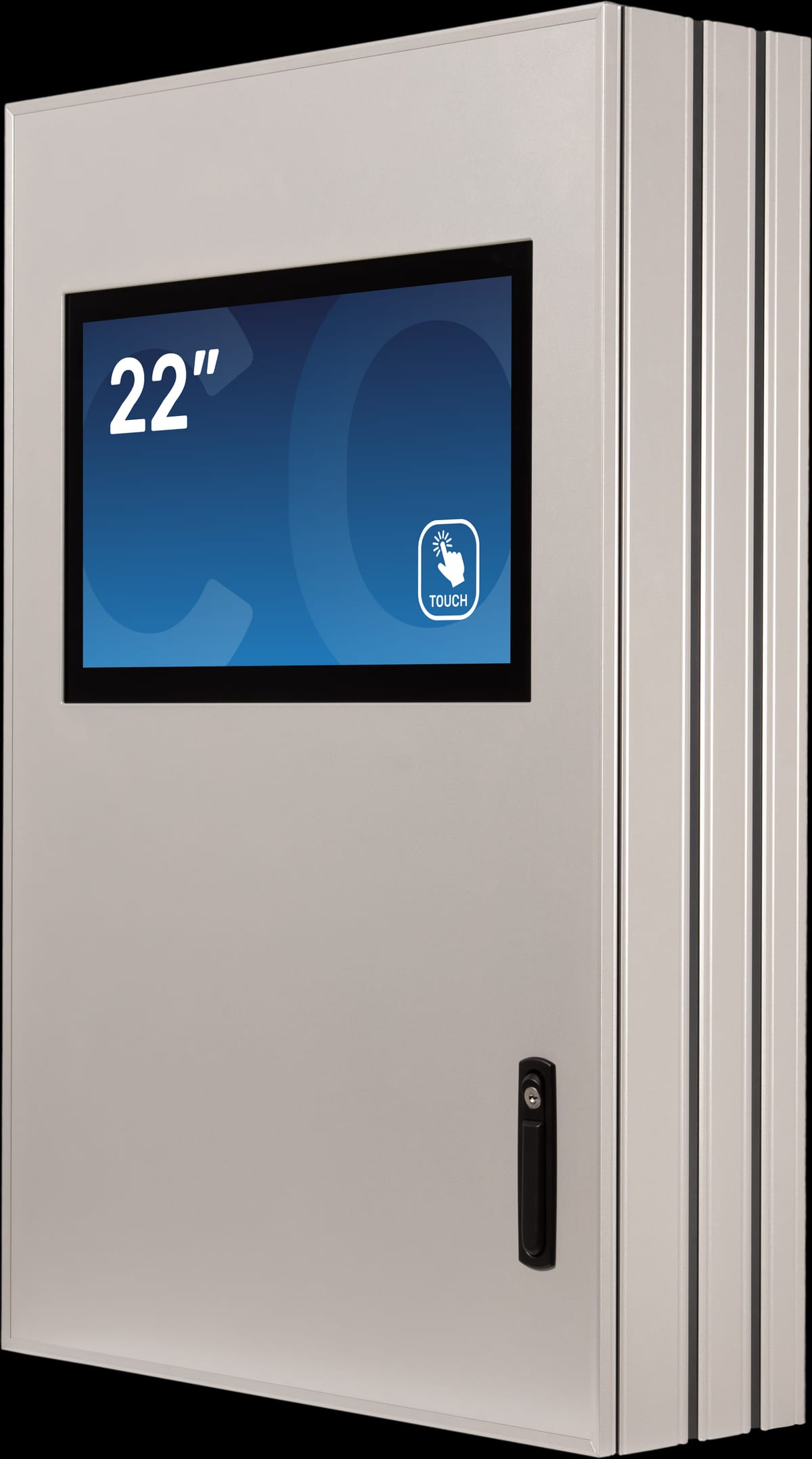 Flexi Outdoor Wall – straight front view with touchscreen