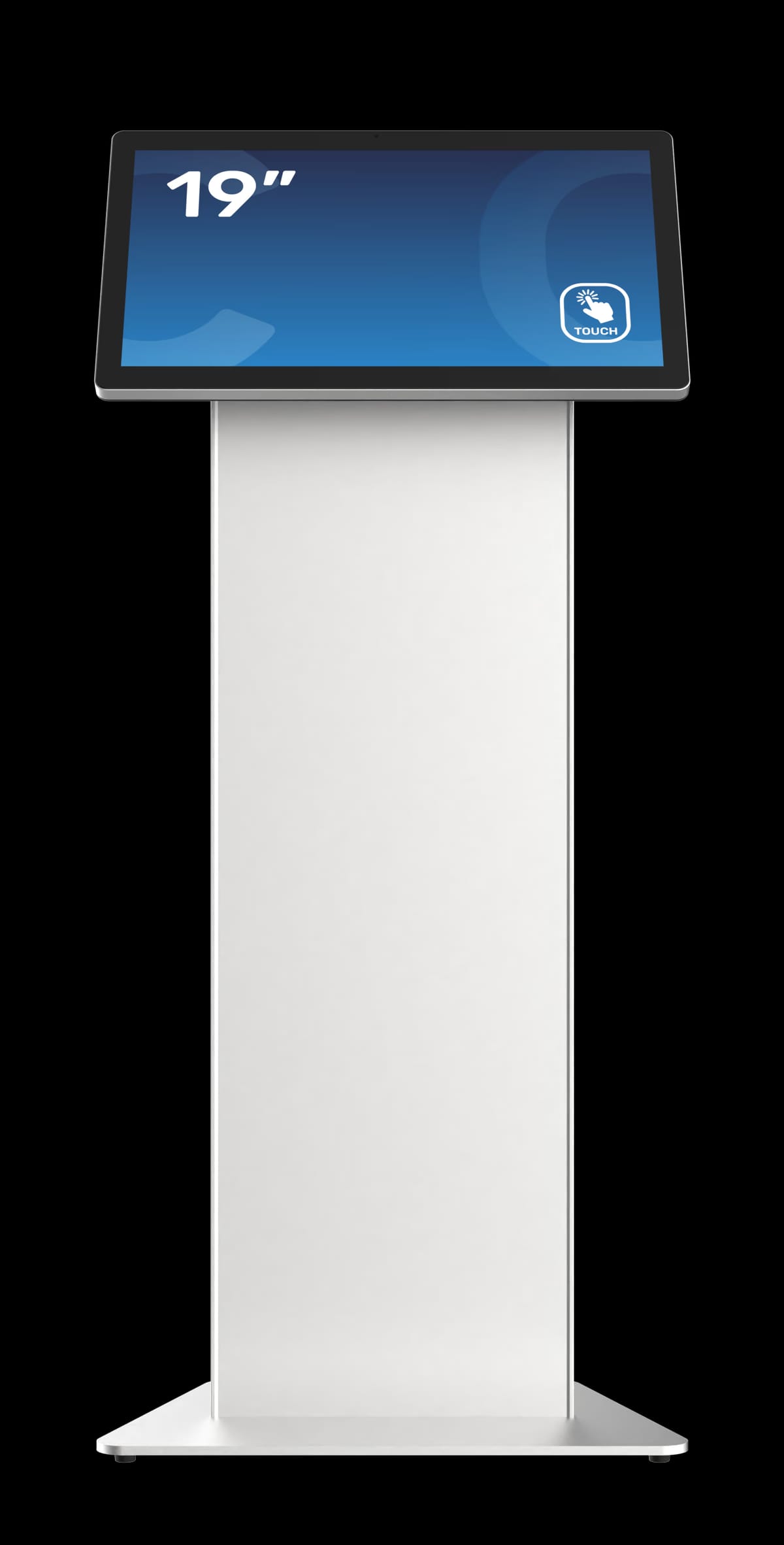 Flexi Stand – angled front view of the kiosk