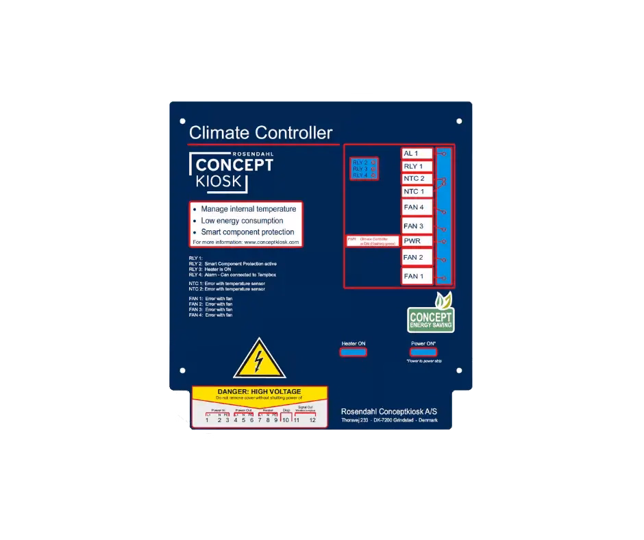 Outdoor Kiosk with Standard Climate Controller