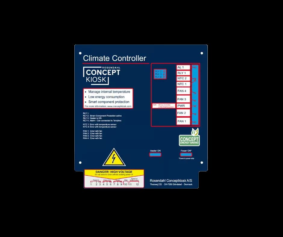 Outdoor Kiosk with Standard Climate Controller